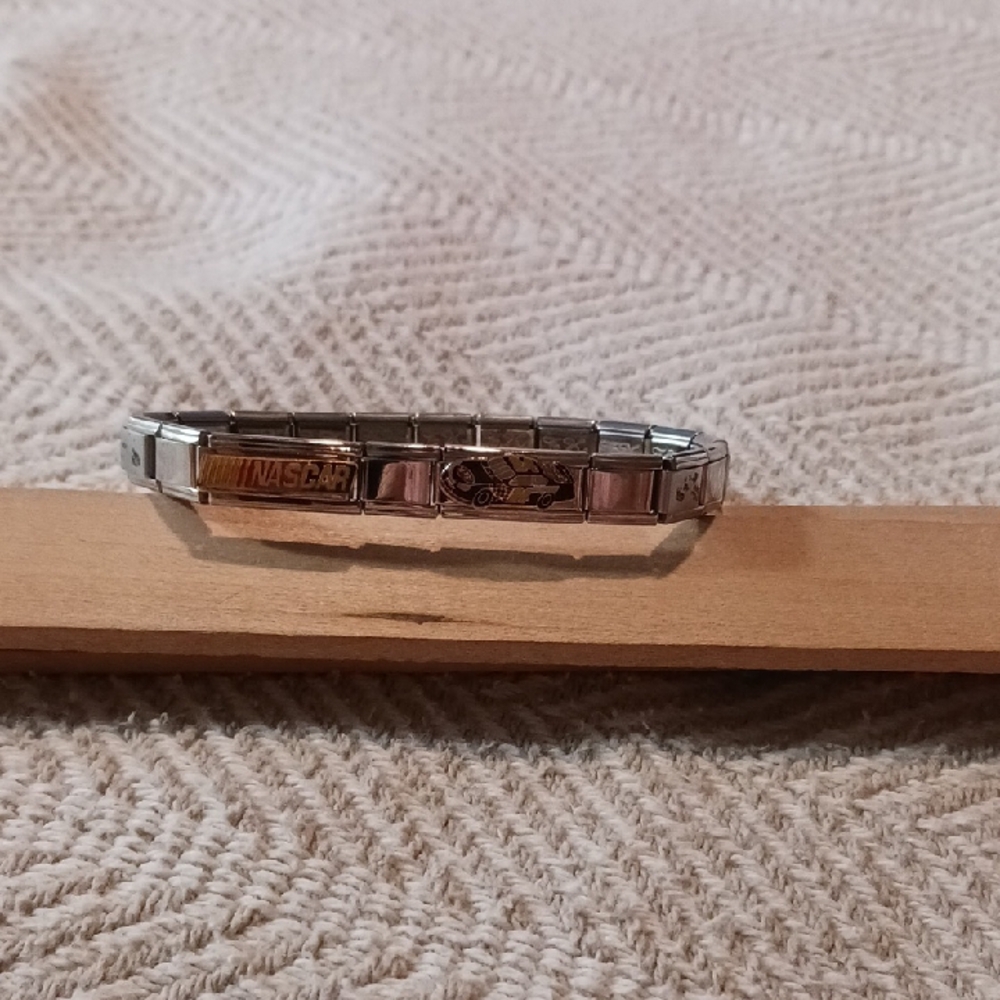 NASCAR Silver Bracelet for Men